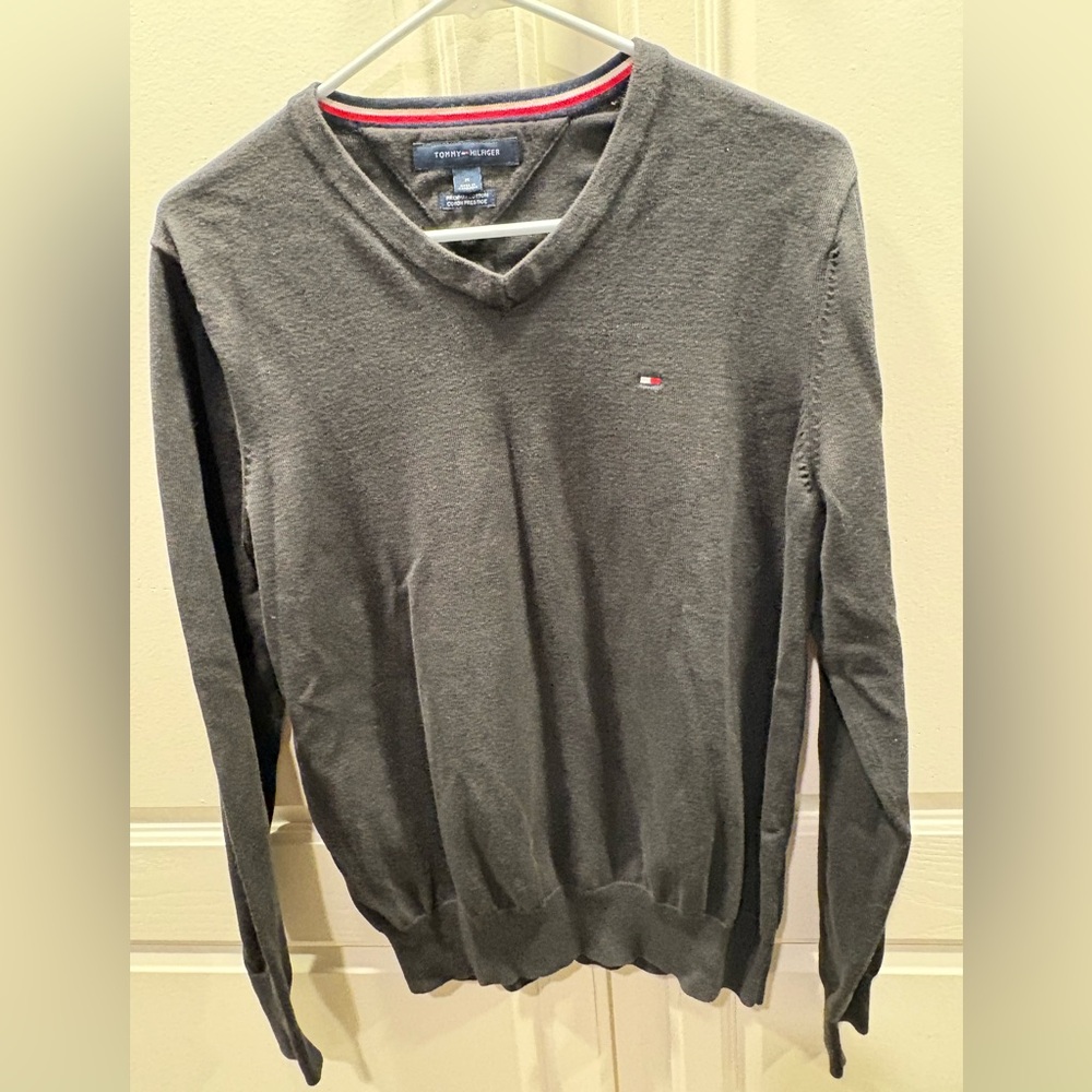 Tommy Hilfiger Sweater Mens V-Neck Long Sleeve Casual Everyday‎ Medium